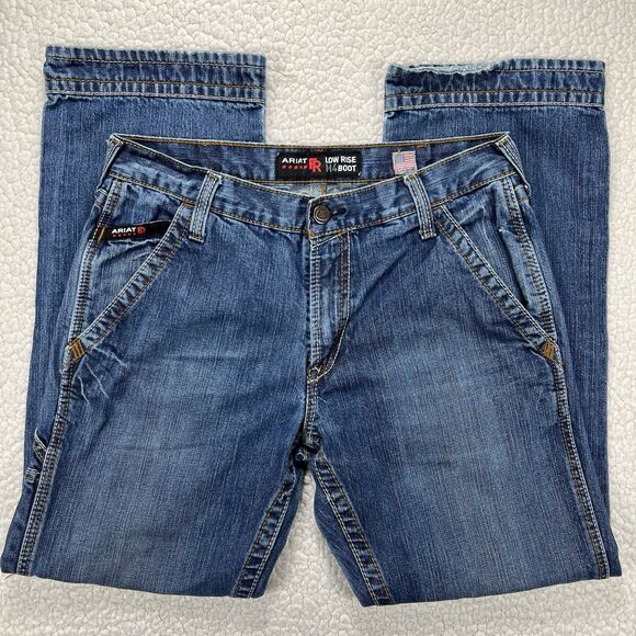 Ariat FR M4 Boot Jeans Men’s 32x32 (Actual 32x31) Blue CAT2 Flame Resistant Work - Picture 1 of 15